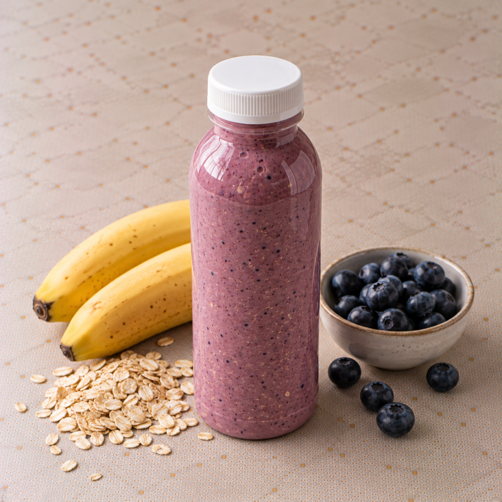 banana blueberry oat smoothie