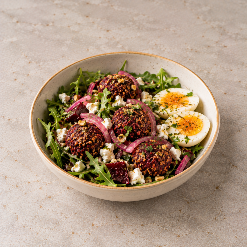 beetroot & eggs